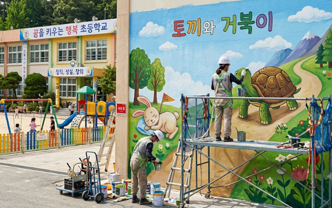 아파트 아트월 도장 사례